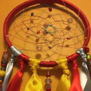 Handmade red Dreamcatcher